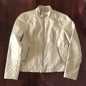 Opalescent faux leather jacket!